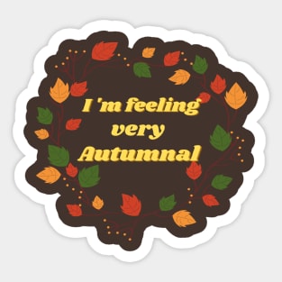 Autumnal Feelings Sticker